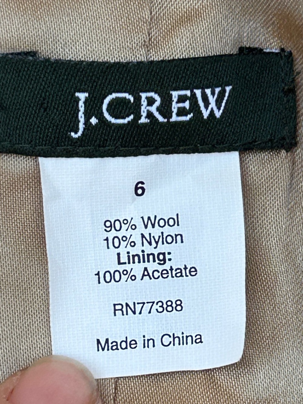 J CREW s6 brn Plaid Cropped Blazer-rounded collar-lined-wool-adorable-LOOKS NEW! - Picture 3 of 6